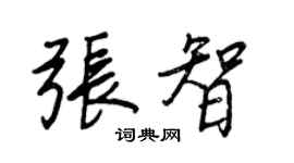 王正良张智行书个性签名怎么写