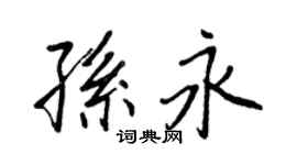 王正良孙永行书个性签名怎么写