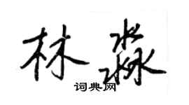 王正良林淼行书个性签名怎么写