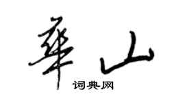 王正良华山行书个性签名怎么写
