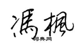 王正良冯枫行书个性签名怎么写