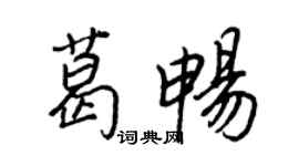 王正良葛畅行书个性签名怎么写