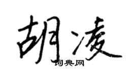 王正良胡凌行书个性签名怎么写