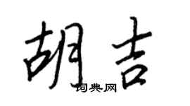 王正良胡吉行书个性签名怎么写