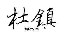 王正良杜镇行书个性签名怎么写