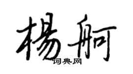 王正良杨舸行书个性签名怎么写