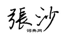 王正良张沙行书个性签名怎么写
