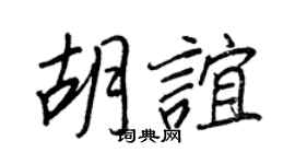 王正良胡谊行书个性签名怎么写