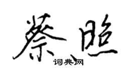 王正良蔡照行书个性签名怎么写