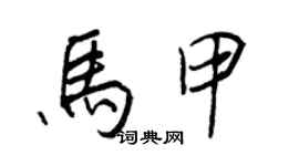 王正良马甲行书个性签名怎么写