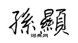 王正良孙显行书个性签名怎么写
