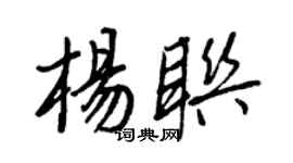 王正良杨联行书个性签名怎么写