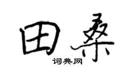 王正良田桑行书个性签名怎么写