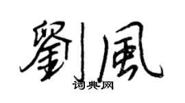 王正良刘风行书个性签名怎么写