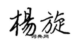 王正良杨旋行书个性签名怎么写