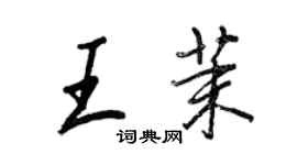 王正良王茉行书个性签名怎么写