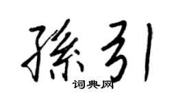 王正良孙引行书个性签名怎么写
