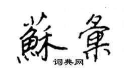 王正良苏汇行书个性签名怎么写
