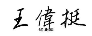 王正良王伟挺行书个性签名怎么写