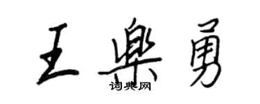 王正良王乐勇行书个性签名怎么写