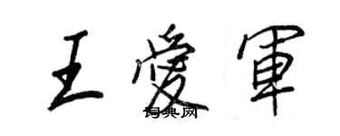 王正良王爱军行书个性签名怎么写