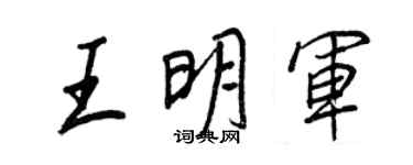 王正良王明军行书个性签名怎么写