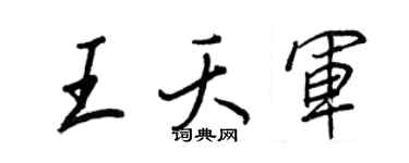 王正良王夭军行书个性签名怎么写
