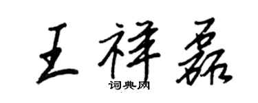 王正良王祥磊行书个性签名怎么写