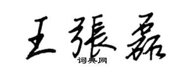 王正良王张磊行书个性签名怎么写