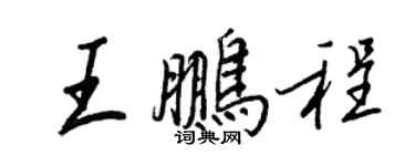 王正良王鹏程行书个性签名怎么写