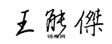 王正良王能杰行书个性签名怎么写