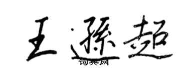 王正良王逊超行书个性签名怎么写