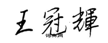 王正良王冠辉行书个性签名怎么写
