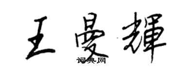 王正良王曼辉行书个性签名怎么写