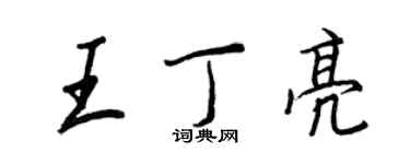 王正良王丁亮行书个性签名怎么写