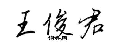 王正良王俊君行书个性签名怎么写