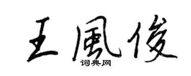 王正良王风俊行书个性签名怎么写