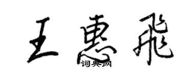王正良王惠飞行书个性签名怎么写