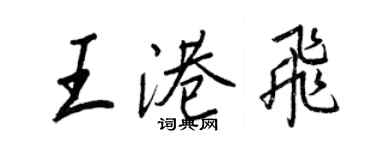 王正良王港飞行书个性签名怎么写