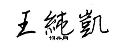 王正良王纯凯行书个性签名怎么写