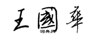 王正良王国华行书个性签名怎么写