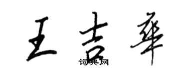 王正良王吉华行书个性签名怎么写
