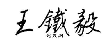 王正良王铁毅行书个性签名怎么写