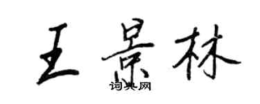 王正良王景林行书个性签名怎么写