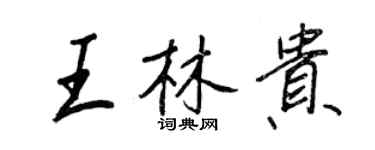 王正良王林贵行书个性签名怎么写