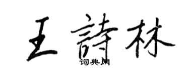 王正良王诗林行书个性签名怎么写