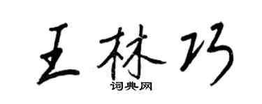 王正良王林巧行书个性签名怎么写