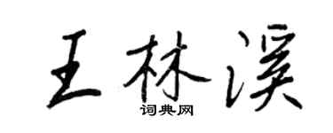 王正良王林溪行书个性签名怎么写