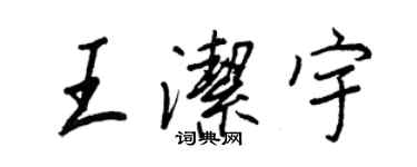 王正良王洁宇行书个性签名怎么写