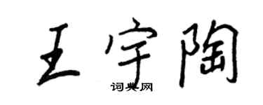 王正良王宇陶行书个性签名怎么写